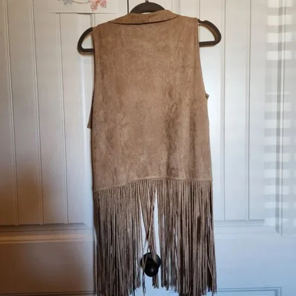 ✅🚨🆕🔴🌸S🌸A🌸L🌸E🌸❗️⭐🔴📢BULLY Textured FRINGE Open Front VEST🟢💸BUY NOW💸🟢 - Picture 16 of 16